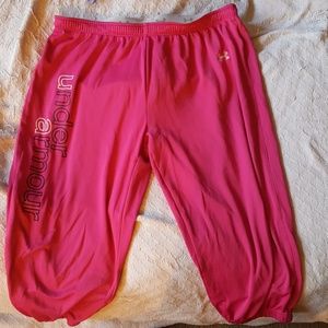 Under armour capri sweat pants